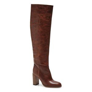 New! Free People Dakota Tall Boot Chestnut Size 39.5 9.5 DD349